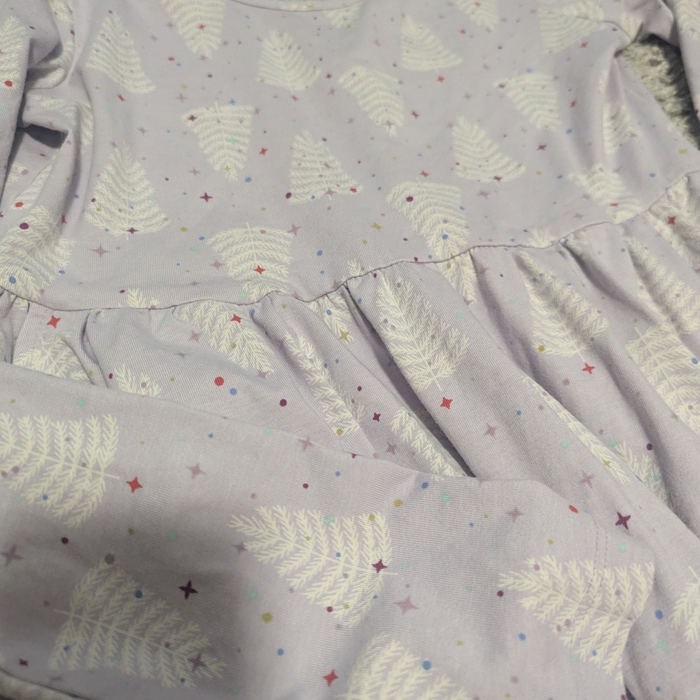 Hanna Andersson Winter Print Long Sleeve Skater Dress With Pockets - Picture 2 of 4